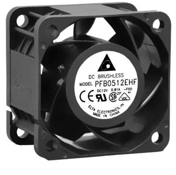 doc049476810 8005796982 PFB0512EHF-R00, Fan Tubeaxial 12VDC Square - 50mm L x 50mm H Ball 31.6 CFM (0.885m³/min) 3 Wire Leads Hirschmann — изображение 1
