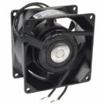 8005801748 19028331A, Fan Tubeaxial 220VAC Square - 80mm L x 80mm H Ball 31.0 CFM (0.868m³/min) 2 Wire Leads Hirschmann