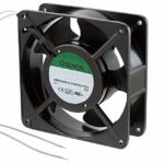 8005807052 SP100A-1123XSL.GN, Fan Tubeaxial 115VAC Square - 120mm L x 120mm H Sleeve 115.0 CFM (3.22m³/min) 2 Wire Leads Hirschmann