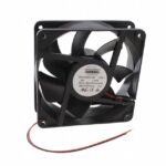 8005817542 MS1238E12B-FHR-2EM, Fan Tubeaxial 12VDC Square - 120mm L x 120mm H Ball 271.1 CFM (7.59m³/min) 2 Wire Leads Hirschmann