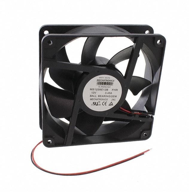 doc049484934 8005817542 MS1238E12B-FHR-2EM, Fan Tubeaxial 12VDC Square - 120mm L x 120mm H Ball 271.1 CFM (7.59m³/min) 2 Wire Leads Hirschmann — изображение 1