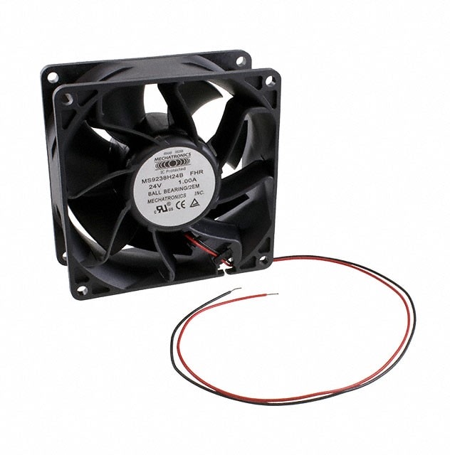 doc049489459 8005831787 MS9238H24B-FHR-2EM, Fan Tubeaxial 24VDC Square - 92mm L x 92mm H Ball 166.7 CFM (4.67m³/min) 2 Wire Leads Hirschmann — изображение 1