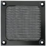 8005833032 AFM-80B, 80mm Sq Fan Filter/Screen Aluminum, Stainless Steel Black Anodized Hirschmann