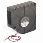 8005837592 19030619A, Fan Blower 12VDC Square/Rounded - 120.7mm L x 120.7mm H Ball 25.0 CFM (0.700m³/min) 2 Wire Leads Hirschmann