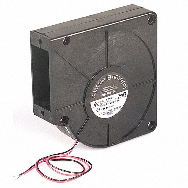 doc049491387 8005837592 19030619A, Fan Blower 12VDC Square/Rounded - 120.7mm L x 120.7mm H Ball 25.0 CFM (0.700m³/min) 2 Wire Leads Hirschmann — изображение 1