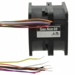 8005838541 9CRA0612P6G001, Fan Tubeaxial (Dual) 12VDC Square - 60mm L x 60mm H Ball 58.2 CFM (1.63m³/min) 3 Wire Leads per Fan Hirschmann