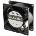 8005851054 9AD0901M12, Fan Tubeaxial 100 ~ 240VAC Square - 92mm L x 92mm H Ball 41.7 CFM (1.17m³/min) 2 Terminals Hirschmann