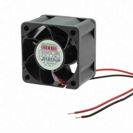 8005851823 MQ1238H12B-FSR, Fan Tubeaxial 12VDC Square - 120mm L x 120mm H Ball 226.0 CFM (6.33m³/min) 2 Wire Leads Hirschmann