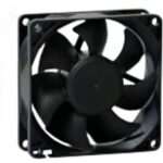 8005876444 MR8025H12B-FSR, Fan Tubeaxial 12VDC Square - 80mm L x 80mm H Ball 60.0 CFM (1.68m³/min) 2 Wire Leads Hirschmann