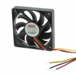 8005884055 MB6010X12B1-RSR, Fan Tubeaxial 12VDC Square - 60mm L x 60mm H Ball 18.7 CFM (0.524m³/min) 3 Wire Leads Hirschmann