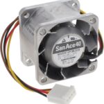 8005887272 9HV0412P3K009, Fan Tubeaxial 12VDC Square - 40mm L x 40mm H Ball 4 Position Rectangular Connector Hirschmann