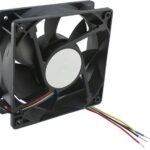 8005887394 AFB1212HHE-TP02, Fan Tubeaxial 12VDC Square - 120mm L x 120mm H Ball 120.1 CFM (3.36m³/min) 4 Wire Leads Hirschmann