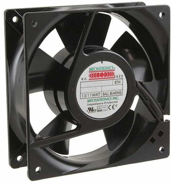 doc049508165 8005888479 UF12AR12-BTHR, Fan Tubeaxial 115VAC Square - 120mm L x 120mm H Ball 99.0 CFM (2.77m³/min) 2 Terminals Hirschmann — изображение 1