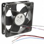 8005888608 19040433A, Fan Tubeaxial 24VDC Square - 120mm L x 120mm H Ball 102.0 CFM (2.86m³/min) 3 Wire Leads Hirschmann