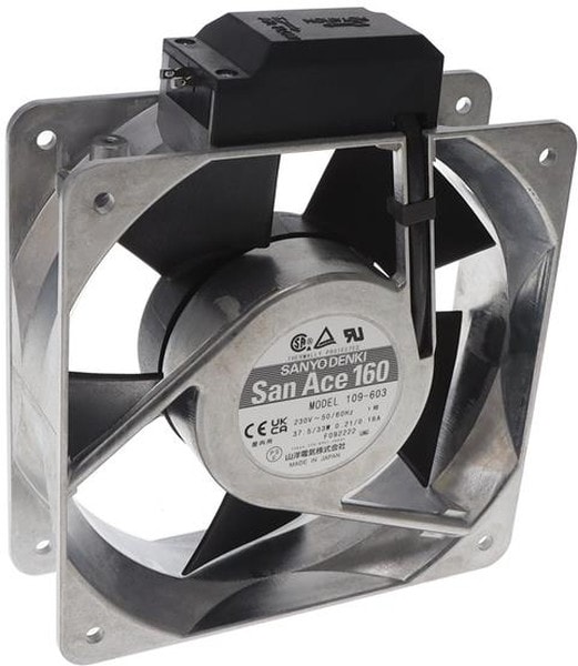 doc049509512 8005892275 109-603, Fan Tubeaxial 230VAC Square - 160mm L x 160mm H Ball 300.4 CFM (8.41m³/min) 2 Terminals Hirschmann — изображение 1