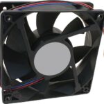 8005893656 AFB1224SHE-F00, Fan Tubeaxial 24VDC Square - 120mm L x 120mm H Ball 151.9 CFM (4.25m³/min) 3 Wire Leads Hirschmann