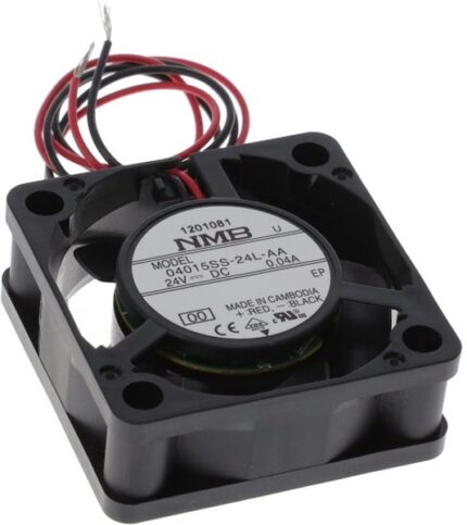 8012526022 04015SS-24L-AA-00,DC Axial Fan, 24 V, Square, 40 mm, 15 mm, Sleeve Bearing, 5.7 CFM Hirschmann