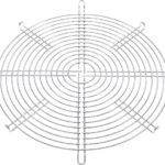 8005905215 109-1102, 200mm Dia Fan Finger Guard Nickel, Chrome Plated 14 Rings Hirschmann