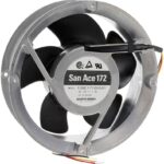 8005905187 109E1712H501, Fan Tubeaxial 12VDC Round - 172mm Dia Ball 226.0 CFM (6.33m³/min) 3 Wire Leads Hirschmann