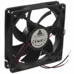8005909272 AFB0924HD, Fan Tubeaxial 24VDC Square - 92mm L x 92mm H Ball 54.6 CFM (1.53m³/min) 2 Wire Leads Hirschmann