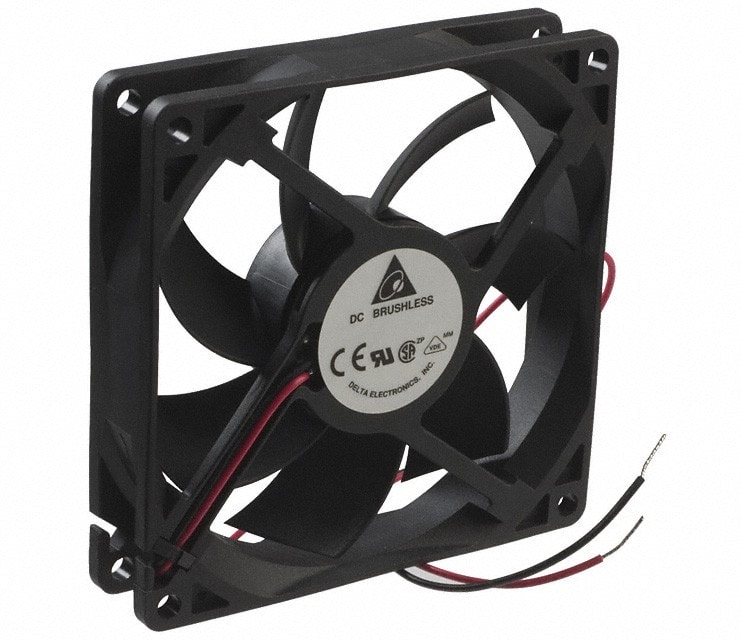 doc049515011 8005909272 AFB0924HD, Fan Tubeaxial 24VDC Square - 92mm L x 92mm H Ball 54.6 CFM (1.53m³/min) 2 Wire Leads Hirschmann — изображение 1