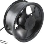 8005911630 19039202A, Fan Tubeaxial 115VAC Round - 254mm Dia Ball 868.0 CFM (24.30m³/min) 2 Terminals Hirschmann