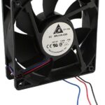 8005914556 AFB1212SHE-F00, Fan Tubeaxial 12VDC Square - 120mm L x 120mm H Ball 151.9 CFM (4.25m³/min) 3 Wire Leads Hirschmann