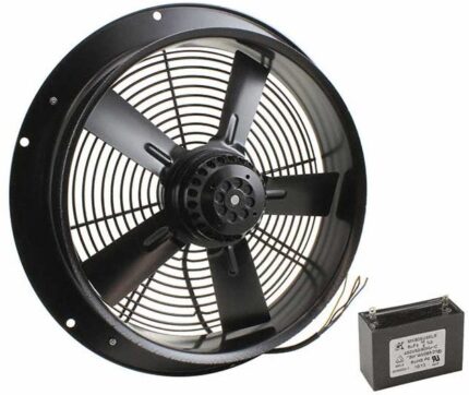 8005921376 UF300BNA12-H1C2A, Fan Tubeaxial 115VAC Round - 398mm Dia Ball 1615.0 CFM (45.22m³/min) 2 Wire Leads Hirschmann