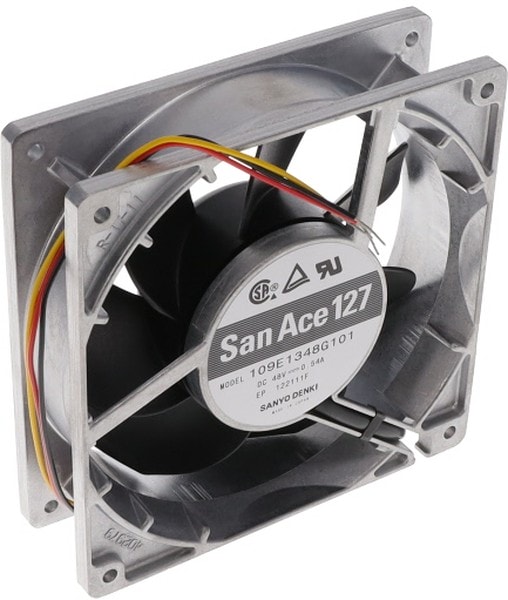 doc049519997 8005923110 109E1348G101, Fan Tubeaxial 48VDC Square - 127mm L x 127mm H Ball 200.0 CFM (5.60m³/min) 3 Wire Leads Hirschmann — изображение 1