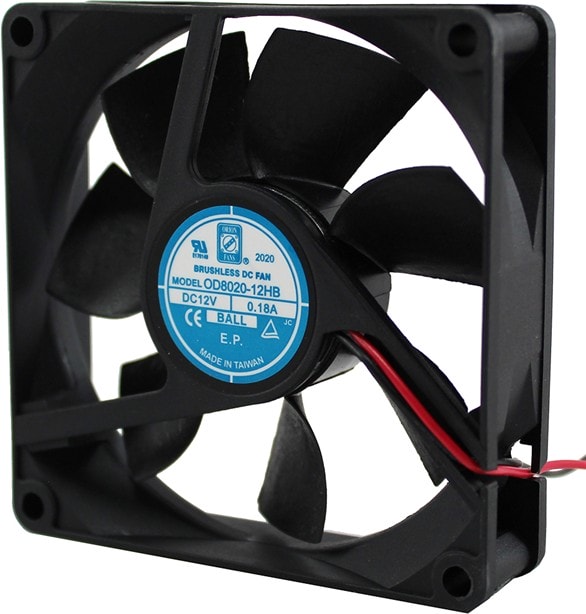 doc049525648 8005937065 OD8020-12HB, FAN AXIAL 80X20MM 12VDC WIRE Hirschmann — изображение 1