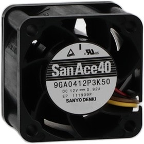doc049525771 8005937240 9GA0412P3K50, Fan Tubeaxial 12VDC Square - 40mm L x 40mm H Ball 4 Position Rectangular Connector Hirschmann — изображение 1