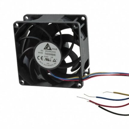 8005943596 THD0848ME, Fan Tubeaxial 48VDC Square - 80mm L x 80mm H Ball 128.0 CFM (3.58m³/min) 4 Wire Leads Hirschmann
