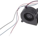 8005955162 BFB04512VHDX01, Fan Blower 12VDC Square/Rounded - 45mm L x 45mm H Ball 6.0 CFM (0.168m³/min) 3 Wire Leads Hirschmann