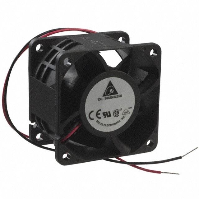 doc049542593 8005972860 AFB0612VHE-A, Fan Tubeaxial 12VDC Square - 60mm L x 60mm H Ball 49.5 CFM (1.39m³/min) 2 Wire Leads Hirschmann — изображение 1