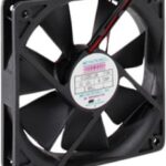 8005996410 G1225S12B-FSR-PC, Fan Tubeaxial 12VDC Square - 120mm L x 120mm H Ball 54.0 CFM (1.51m³/min) 2 Wire Leads Hirschmann
