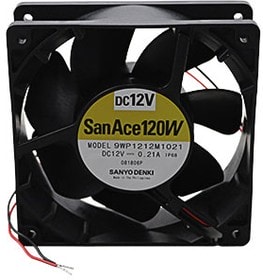 doc049542997 8005974037 9WP1212M1021, Fan Tubeaxial 12VDC Square - 120mm L x 120mm H Ball 2 Wire Leads Hirschmann — изображение 1