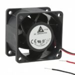 8005977984 QFR0612UHE-PM00, Fan Tubeaxial 12VDC Square - 60mm L x 60mm H Ball 56.4 CFM (1.58m³/min) 2 Wire Leads Hirschmann