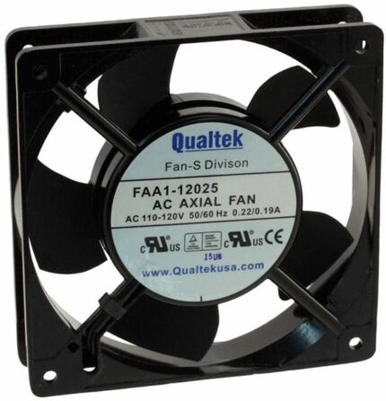8005985491 FAA1-12025QBMT31, Fan Tubeaxial 230VAC Square - 120mm L x 120mm H Ball 71.0 CFM (1.99m³/min) 2 Terminals Hirschmann
