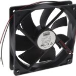 8005992158 MS1225H24B-FHR-2EM, Fan Tubeaxial 24VDC Square - 120mm L x 120mm H Ball 86.0 CFM (2.41m³/min) 2 Wire Leads Hirschmann