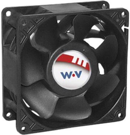 8033825180 DC0923812V2B-BT0, Fan Tubeaxial 12VDC Square - 92mm L x 92mm H Ball 166.4 CFM (4.66m³/min) 4 Wire Leads Hirschmann