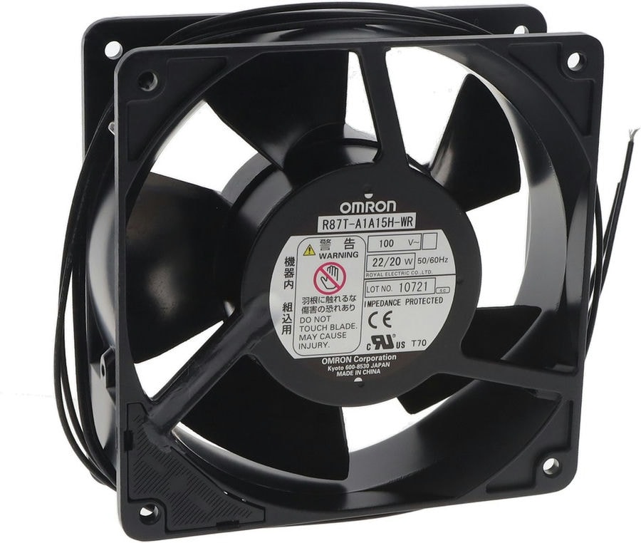 doc049554142 8006003114 R87T-A1A15H-WR, Fan Tubeaxial 100VAC Square - 119.5mm L x 119.5mm H Ball 114.3 CFM (3.20m³/min) 2 Wire Leads Hirschmann — изображение 1