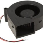 8006005861 BG0703-B054-000-00, Fan Blower 24VDC Square/Rounded - 75mm L x 75mm H Ball 10.6 CFM (0.297m³/min) 2 Wire Leads Hirschmann