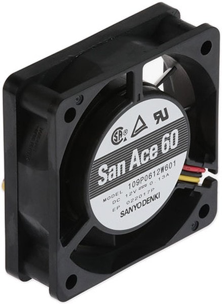 doc049569201 8006013485 109P0612W601, Fan Tubeaxial 12VDC Square - 60mm L x 60mm H Ball 14.8 CFM (0.414m³/min) 3 Wire Leads Hirschmann — изображение 1