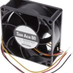 8006020686 9GA0824A2D001, Fan Tubeaxial 24VDC Square - 80mm L x 80mm H Ball 3 Wire Leads Hirschmann