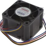 8006021972 MD4028X12B1+6-RSR, Fan Tubeaxial 12VDC Square - 40mm L x 40mm H Ball 18.7 CFM (0.524m³/min) 4 Wire Leads Hirschmann