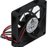 8006038605 AFB0712LB, Fan Tubeaxial 12VDC Square - 70mm L x 70mm H Ball 23.4 CFM (0.655m³/min) 2 Wire Leads Hirschmann