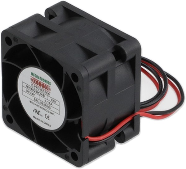 doc049606609 8006044039 MH4028H24B-RSR, Fan Tubeaxial 24VDC Square - 40mm L x 40mm H Ball 21.1 CFM (0.591m³/min) 2 Wire Leads Hirschmann — изображение 1