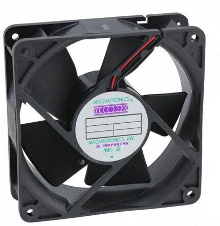 8006858204 F1238E12BT-FSR-CC, Fan Tubeaxial 12VDC Square - 119mm L x 119mm H Ball 126.0 CFM (3.53m³/min) 2 Terminals Hirschmann