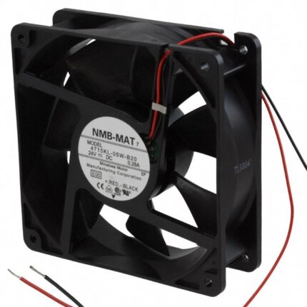 8006057154 4715KL-05W-B20-E00, Fan Tubeaxial 24VDC Square - 119mm L x 119mm H Ball 97.0 CFM (2.72m³/min) 2 Wire Leads Hirschmann
