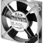8008675507 109S006UL, Fan Tubeaxial 100VAC Square - 119mm L x 119mm H Ball 53.0 CFM (1.48m³/min) 2 Terminals Hirschmann